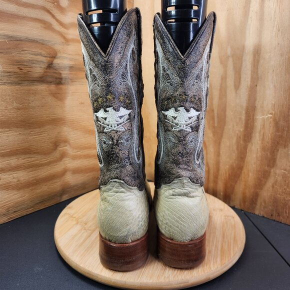 El General Caiman Alligator Cowboy Boots Eagle Western Gator Cowboy Boots Size 9 - Picture 8 of 15